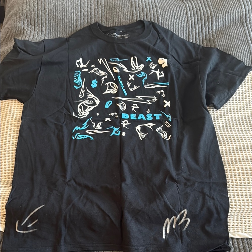 Mr. beast Large Signed Shirt. Never Worn.